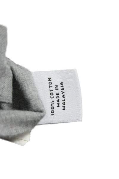 Proper Cloth Mens Cotton Long Sleeve Casual Button-Down Shirt Solid Gray Size M