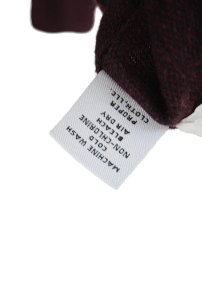 Proper Cloth Mens Cotton Long Sleeve Casual Button-Down Shirt Solid Red Size M