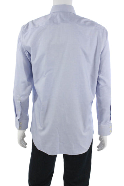Banana Republic Mens Geometric Long Sleeve Button-Down Shirt Blue Size M