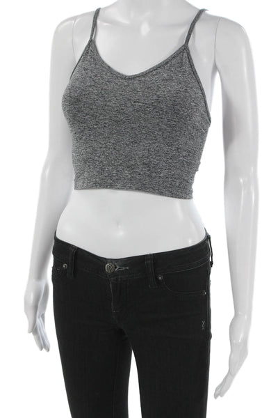 Splits 59 Womens V Neck Sports Bra Grey Size Extra Small