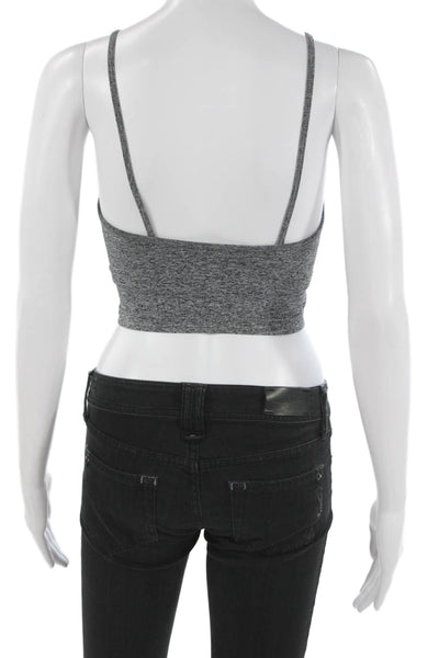 Splits 59 Womens V Neck Sports Bra Grey Size Extra Small