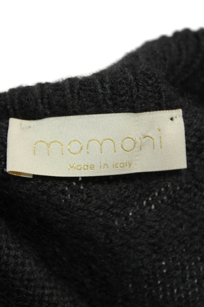 Momoni Womens Mohair V-Neck Cardigan Gray Long Sleeve Size XS