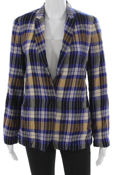 Forte Forte Women Multicolor Plaid Wool Blazer Button Size 1
