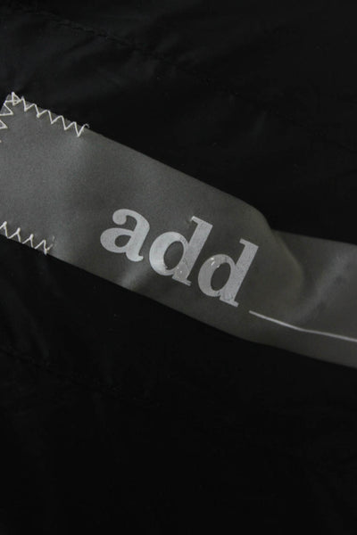 Add Women Puffer Jacket Black Down Zip Long Sleeve Size S