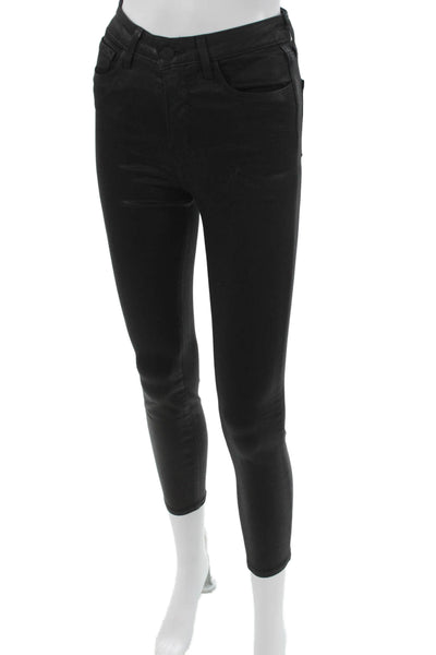 L'Agence Women Skinny Jeans Black Button Modal Size 26