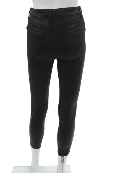 L'Agence Women Skinny Jeans Black Button Modal Size 26