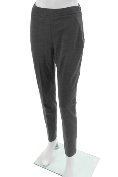 Theory Womens Ankle Pants Gray Virgin Wool Zip 28in Size 4