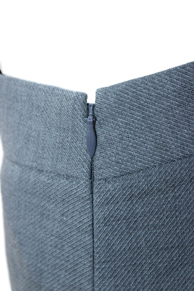 Theory Womens Ankle Pants Gray Virgin Wool Zip 28in Size 4