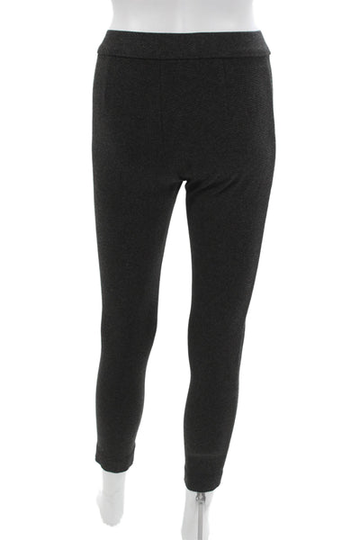 Theory Women Ankle Leggings Gray Herringbone Viscose Size PP