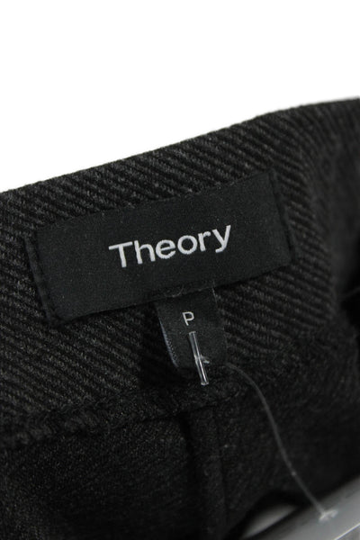 Theory Women Ankle Leggings Gray Herringbone Viscose Size PP