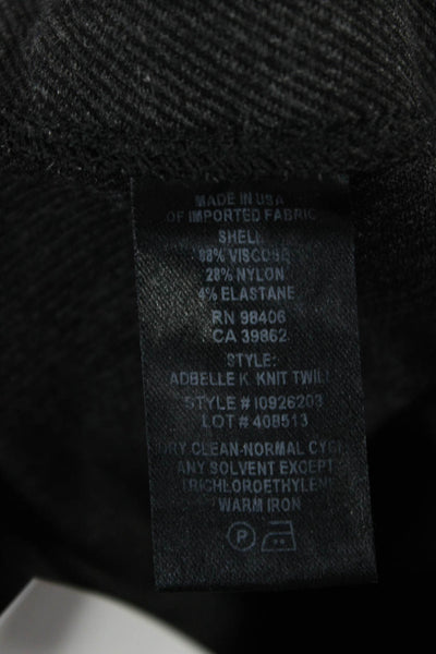 Theory Women Ankle Leggings Gray Herringbone Viscose Size PP