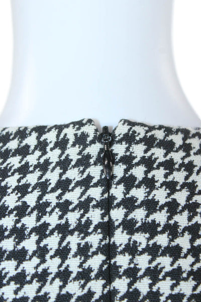 Michael Kors Collection Womens Sheath Dress Black Houndstooth Size 4