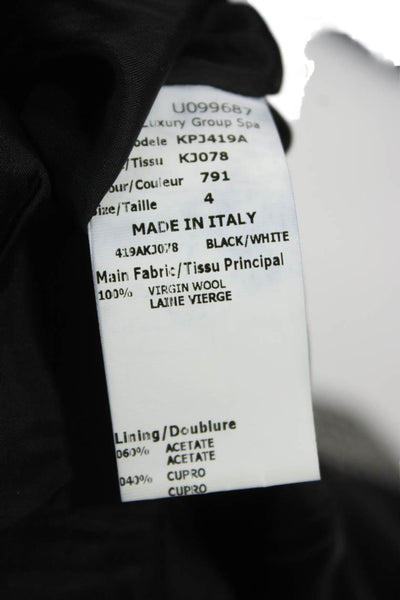 Michael Kors Collection Womens Sheath Dress Black Houndstooth Size 4