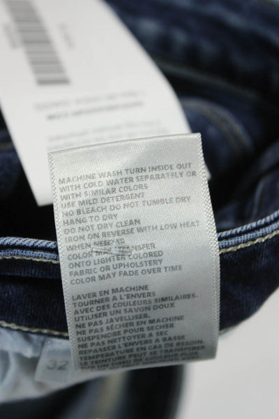 L'Agence Womens Cropped High Rise Jeans Blue Button Size 32