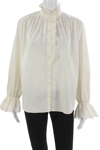 Paris Atelier + Other Stories Women High Neck Long Sleeve Blouse Size 2
