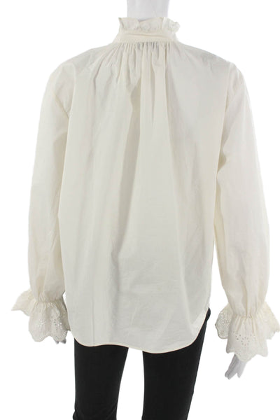 Paris Atelier + Other Stories Women High Neck Long Sleeve Blouse Size 2