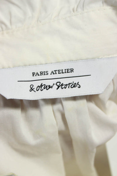 Paris Atelier + Other Stories Women High Neck Long Sleeve Blouse Size 2