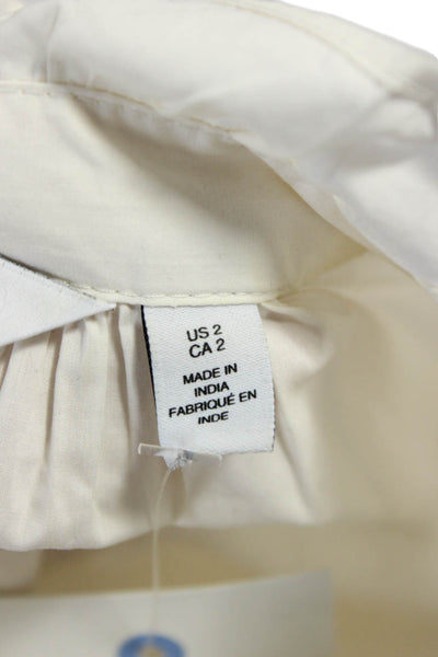 Paris Atelier + Other Stories Women High Neck Long Sleeve Blouse Size 2