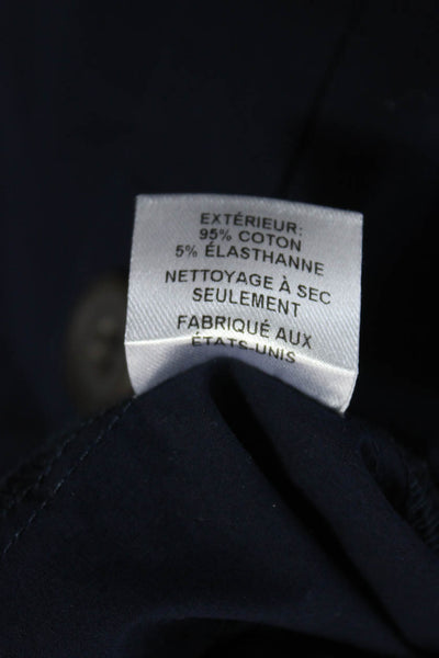 Sea New York Womens Blue Cotton A-Line Skirt Knee Length Button Size 2