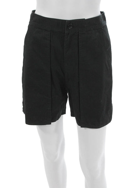 Uniqlo and Lemaire Womens Chino Shorts Black Cotton Button Size 2