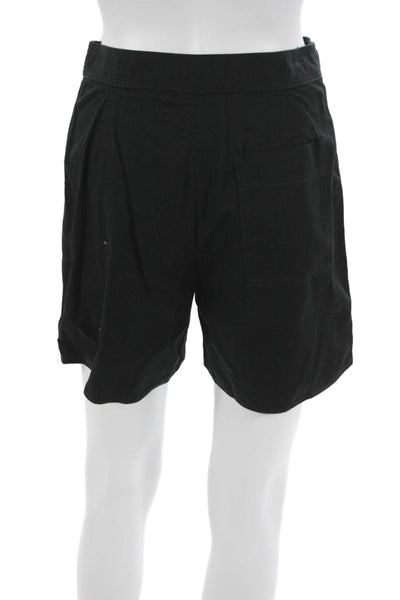 Uniqlo and Lemaire Womens Chino Shorts Black Cotton Button Size 2