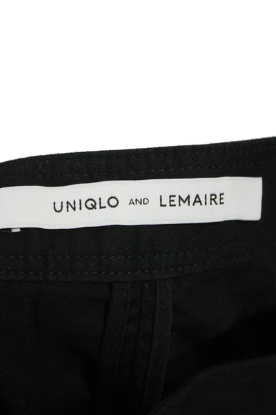 Uniqlo and Lemaire Womens Chino Shorts Black Cotton Button Size 2