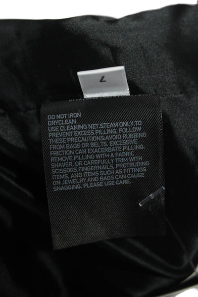 Carine Roitfeld For Uniqlo Womens Jacket Black Wool Zip Long Sleeve Size S
