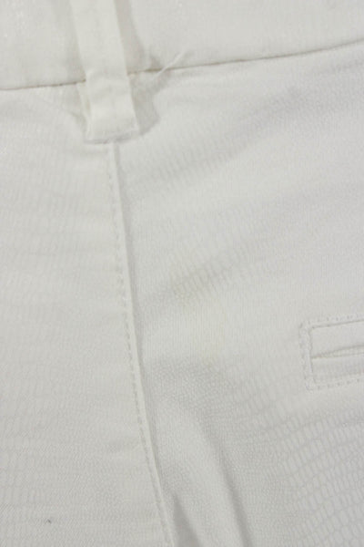 Flog Women Ankle Pants White Animal Print Cotton Pull On Size 25