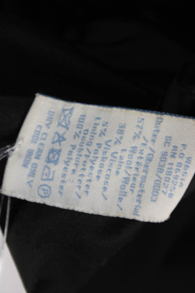 Boden Women A-Line Wool Blend Mini Skirt Black Zip Size 8
