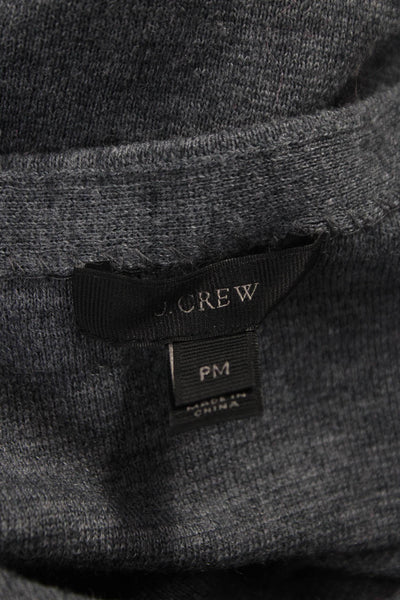 J Crew Womens Merino Wool Pullover Sweater Gray Long Sleeve Crew Neck Size PM