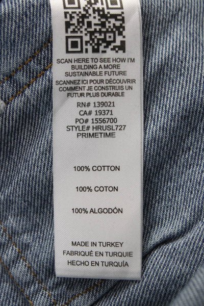 Frame Womens Straight Jeans Blue High Rise Button Size 24