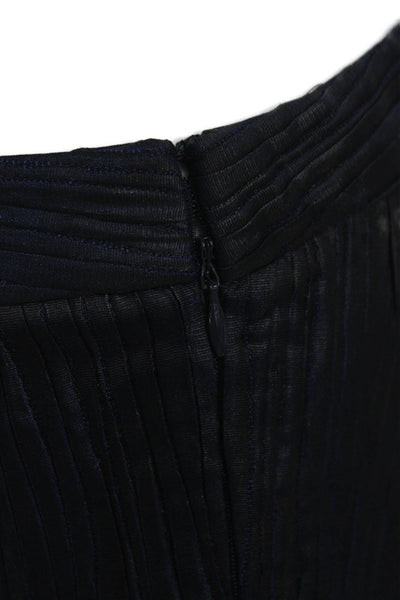 Catherine Malandrino Women Ankle Leggings Blue Striped Polyester Zip Size 4