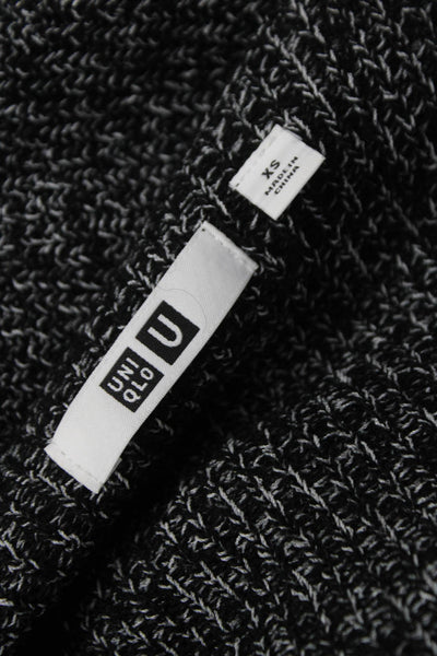 Uniqlo Women Black Wool Scoop Neck Pullover Sweater Long Sleeve Size XS