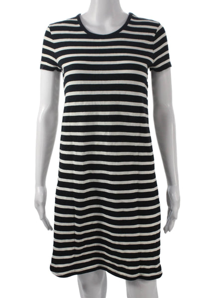 Madewell Womens Black T-Shirt Dress Short Sleeve Crew Neck Mini Size XS