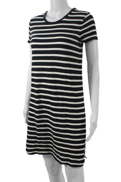 Madewell Womens Black T-Shirt Dress Short Sleeve Crew Neck Mini Size XS