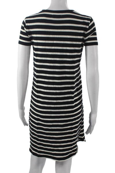 Madewell Womens Black T-Shirt Dress Short Sleeve Crew Neck Mini Size XS