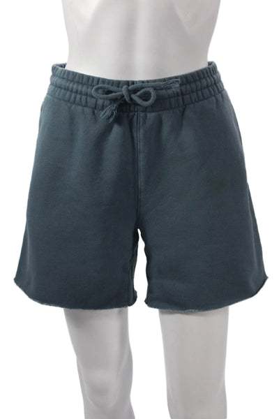 TNA Womens Sweat Shorts Blue Cotton Blend Drawstring Size XS