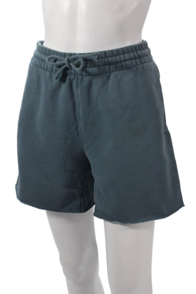 TNA Womens Sweat Shorts Blue Cotton Blend Drawstring Size XS