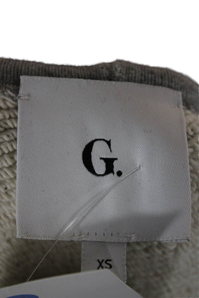 G. Womens Pullover Gray Cotton Crew Neck Short Sleeve Size XS