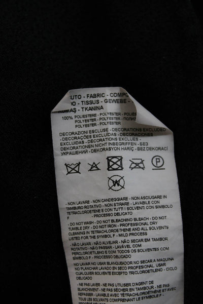 Emporio Armani Women Track Jacket Black Polyester Zip Long Sleeve Size 42