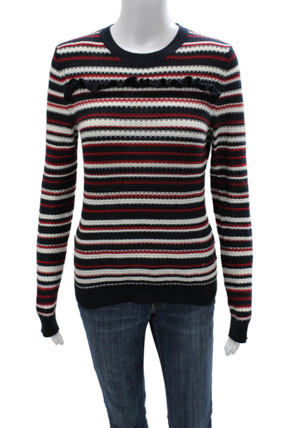 Brooks Brothers Red Fleece Women Striped Cotton Pullover Size XS