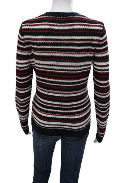 Brooks Brothers Red Fleece Women Striped Cotton Pullover Size XS