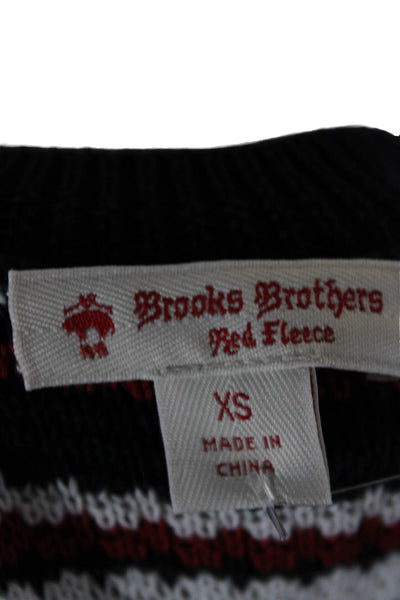 Brooks Brothers Red Fleece Women Striped Cotton Pullover Size XS
