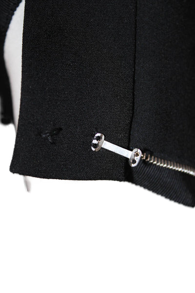 Marc Jacobs Women A-Line Black Midi Skirt Zip Closure Size 00