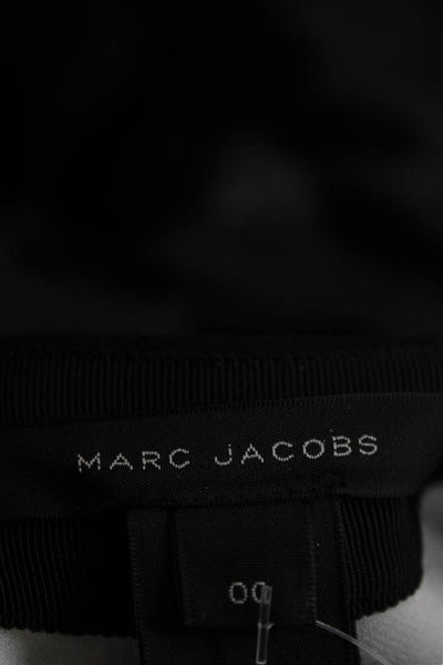Marc Jacobs Women A-Line Black Midi Skirt Zip Closure Size 00