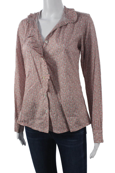 Amaia Women Basic Floral Cotton Long Sleeve Blouse Multicolor Size S