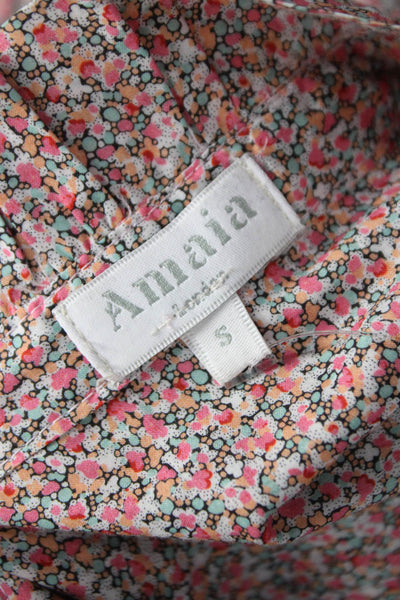Amaia Women Basic Floral Cotton Long Sleeve Blouse Multicolor Size S