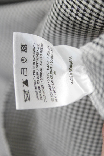 ROSAE Womens Collared Check Viscose Button 3/4 Sleeve Blouse Size 34