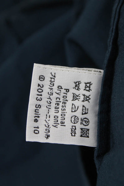 Atlantique Ascoli Women Basic Cotton Round Neck 3/4 Sleeve Blue Blouse Size 1