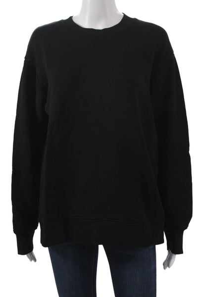 Cotton Citizen Womens Pullover Sweatshirt Black Crew Neck Long Sleeve Size S